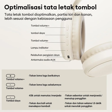 Lenovo Brodio M16 Tai Nghe Bluetooth Chụp Tai Âm Thanh Nổi, Giảm Ồn, Chống Thấm Nước, Mic, Android iOS PC