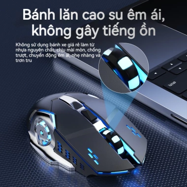 Lenovo Chuột Gaming Không Dây 2.4G+BT RGB LED 6 Nút 3 Mức DPI Im Lặng Pin Lâu - Tặng Receiver 4