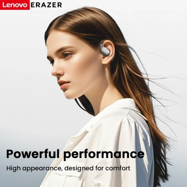 Lenovo Erazer XF25 - Tai nghe không dây Bluetooth 5.4 OWS IPX5, tai mở, mic, ánh sáng mát mẻ, dây buộc miễn phí