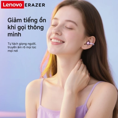 Lenovo ERAZER XF36 AI - Tai nghe dịch thuật 360° âm thanh, khử ồn, kẹp tai kép, thể thao - 135.300đ