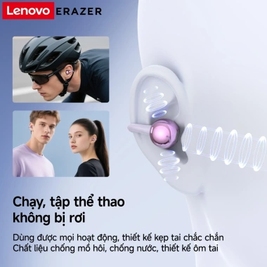 Lenovo ERAZER XF36 AI - Tai nghe dịch thuật 360° âm thanh, khử ồn, kẹp tai kép, thể thao - 135.300đ 9 Lenovo ERAZER XF36 AI - Tai nghe dịch thuật 360° âm thanh, khử ồn, kẹp tai kép, thể thao - 135.300đ 9