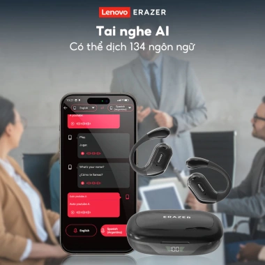 Lenovo ERAZER XF51 AI dịch 134 ngôn ngữ, Bluetooth 5.0, âm thanh HD, tai nghe thể thao chống nước IP55 - Giá 289.000₫ 2