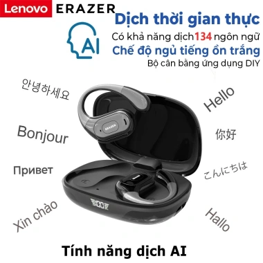 Lenovo ERAZER XF51 AI dịch 134 ngôn ngữ, Bluetooth 5.0, âm thanh HD, tai nghe thể thao chống nước IP55 - Giá 289.000₫ 10