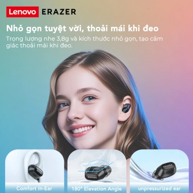 Lenovo ERAZER XT62 MAX Tai nghe Bluetooth 5.4 không dây Sport TWS chống nước Mic 7