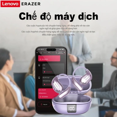 Lenovo ERAZER XT66 PRO - Tai nghe AI Translator Bluetooth 5.4, ASMR, LED, 13h pin 2
