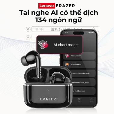 Lenovo ERAZER XT89 PRO Tai nghe Bluetooth AI dịch 134 ngôn ngữ, chơi game thấp trễ - 184.000₫ 4 Lenovo ERAZER XT89 PRO Tai nghe Bluetooth AI dịch 134 ngôn ngữ, chơi game thấp trễ - 184.000₫ 4