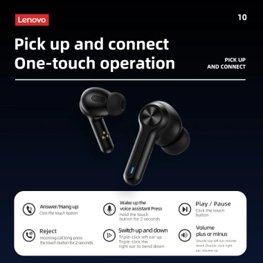 Lenovo LP3 Pro: Tai nghe Bluetooth không dây, màn hình LED cảm ứng, pin 1.200mAh, Bluetooth 5.0, chỉ 284.900₫