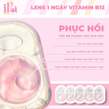 Lens 1 Ngày Vitamin B12 Dưỡng Mắt Thư Giãn Trong Suốt BLUE EYES – Chỉ 30.000₫
