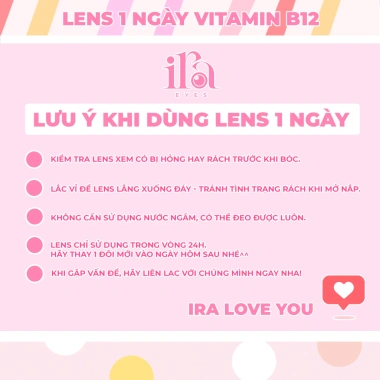 Lens 1 Ngày Vitamin B12 Dưỡng Mắt Thư Giãn Trong Suốt BLUE EYES – Chỉ 30.000₫