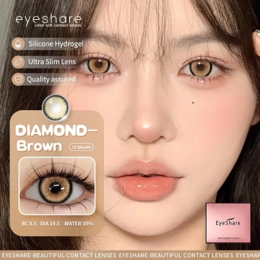 Lens cận (0~-6,00) kính áp tròng cận thị màu xám cho mắt to, 14.5mm, bảo hành 1 năm, giá 53.000₫ 5