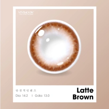 Lens cận 1 ngày VIVIMOON Latte Brown - Nâu tự nhiên, khóa ẩm, chỉ 50.000đ