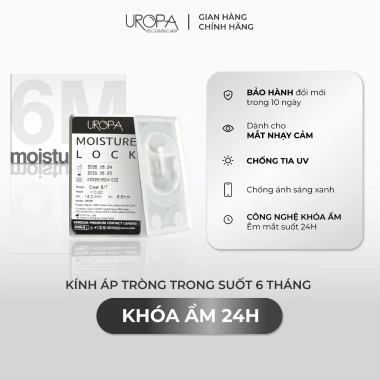 Lens cận trong suốt UROPA dùng hằng ngày, chống UV, cho mắt nhạy cảm, thời gian 6 tháng chỉ 125.000 VND 3