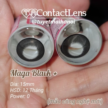 Lens Giãn 15mm Maga Black Đen Siêu Êm - Kính Áp Tròng Hàn Quốc Vassen Sexy Me 80k 2