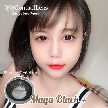 Lens Giãn 15mm Maga Black Đen Siêu Êm - Kính Áp Tròng Hàn Quốc Vassen Sexy Me 80k 3