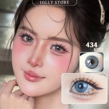 Lens Kính áp tròng 6M 434 Blue Jolly Store không giãn 14mm LUNA EYES - 72.900₫
