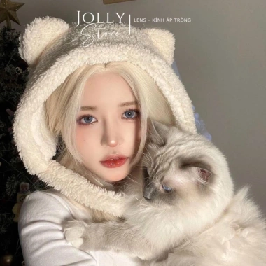 Lens Kính áp tròng 6M 434 Blue Jolly Store không giãn 14mm LUNA EYES - 72.900₫