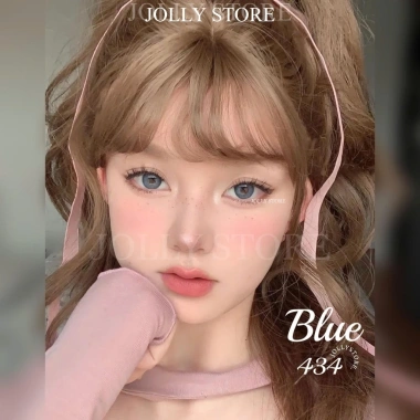 Lens Kính áp tròng 6M 434 Blue Jolly Store không giãn 14mm LUNA EYES - 72.900₫