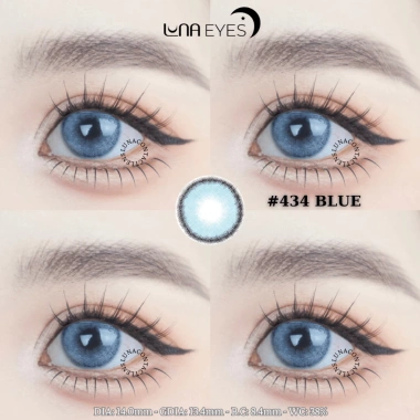 Lens Kính áp tròng 6M 434 Blue Jolly Store không giãn 14mm LUNA EYES - 72.900₫