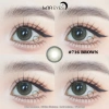 Lens mắt 716 Brown nâu rêu vân tia tự nhiên, viền nhám size vừa - 6 tháng LUNA EYES 75k