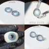 Lens mắt F35 Blue 6 tháng – Màu xanh sáng, viền nổi bật, size lớn, giá 75.000 LUNA EYES 3