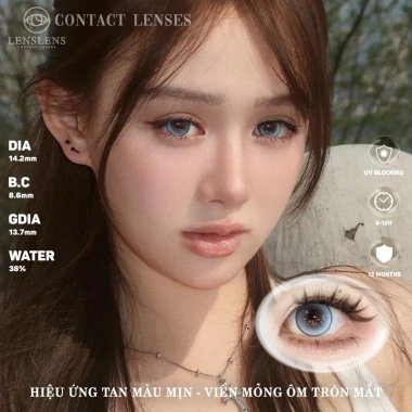 Lens Mắt Kính Áp Tròng Puppy Blue Xanh Kem 14.2/13.7 T5D4 Giá 69k (Giá gốc 85.560) 4