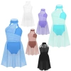 Leotard Nyeemya 6-16 Trẻ Em Bé Gái Không Tay Ruched Voan Bodice Lồng Lưng - Đầm Múa Ba Lê Giá 415.800₫