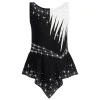 Leotard Thể Dục Nhịp Điệu Bé Gái Nyeemya Kim Cương Sáng Bóng, Màu Tương Phản, Trang Phục Thi Đấu 6