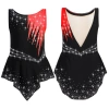Leotard Thể Dục Nhịp Điệu Bé Gái Nyeemya Kim Cương Sáng Bóng, Màu Tương Phản, Trang Phục Thi Đấu 7