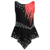 Leotard Thể Dục Nhịp Điệu Bé Gái Nyeemya Kim Cương Sáng Bóng, Màu Tương Phản, Trang Phục Thi Đấu 8