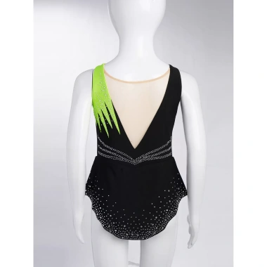 Leotard Thể Dục Nhịp Điệu Bé Gái Nyeemya Kim Cương Sáng Bóng, Màu Tương Phản, Trang Phục Thi Đấu 10