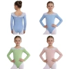 Leotard trẻ em bé gái dài tay lưới xù cổ ba lê, cổ tròn bấm nút đáy - Giá chỉ 419.040₫, giảm tới 124.712₫
