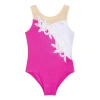 Leotard Trẻ Em Bé Gái Không Tay Lưới Chắp Vá - Kim Cương Giả Đính Đá - Áo Liền Quần Múa Ba Lê Trượt Băng 4