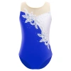 Leotard Trẻ Em Bé Gái Không Tay Lưới Chắp Vá - Kim Cương Giả Đính Đá - Áo Liền Quần Múa Ba Lê Trượt Băng 6