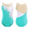Leotard Trẻ Em Bé Gái Không Tay Lưới Chắp Vá - Kim Cương Giả Đính Đá - Áo Liền Quần Múa Ba Lê Trượt Băng 8