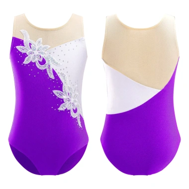 Leotard Trẻ Em Bé Gái Không Tay Lưới Chắp Vá - Kim Cương Giả Đính Đá - Áo Liền Quần Múa Ba Lê Trượt Băng 9 Leotard Trẻ Em Bé Gái Không Tay Lưới Chắp Vá - Kim Cương Giả Đính Đá - Áo Liền Quần Múa Ba Lê Trượt Băng 9
