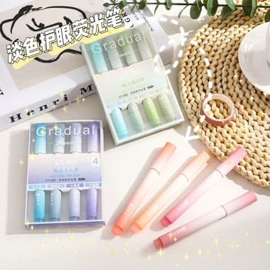 Letit 4PCS Bút Highlight Ngòi Sáng Tạo Màu Pastel Macaron Đánh Dấu, Vẽ Tranh, Ghi Chú 2
