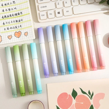 Letit 4PCS Bút Highlight Ngòi Sáng Tạo Màu Pastel Macaron Đánh Dấu, Vẽ Tranh, Ghi Chú 6