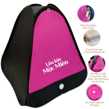 Lều Xông Hơi Tự Bung Mộc Miên Cao Cấp - Gọng Nhựa Chống Gỉ, Vải Dày Chống Thấm - HOÀ TỐC HCM 10 Lều Xông Hơi Tự Bung Mộc Miên Cao Cấp - Gọng Nhựa Chống Gỉ, Vải Dày Chống Thấm - HOÀ TỐC HCM 10