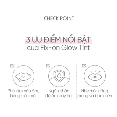 LG Makeup VN Son bóng căng mọng Glokolor Fix‑on Glow Tint 4.2g - Bền màu, bóng lâu, giá ưu đãi 255k 4