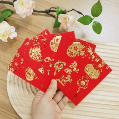 Lì xì đỏ Tết 2.026, bao nhung đỏ vàng sang trọng, set 10/50/100 Cậu Chủ Nhỏ - 26.500 VND 8