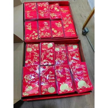Lì xì nhung ép nhũ kim cao cấp sang trọng - In nổi 3D, giá rẻ vô địch 29.999₫ 3