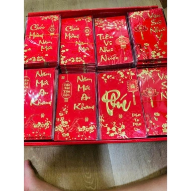 Lì xì nhung ép nhũ kim cao cấp sang trọng - In nổi 3D, giá rẻ vô địch 29.999₫ 9