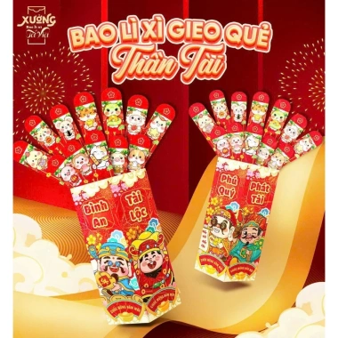 Lì xì Tết Combo Bao Lì Xì Rút Quẻ Trend 2.026 - Giá chỉ 9.500 VND 10