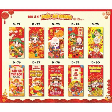 Lì xì Tết đa dạng mẫu 1 - Giá chỉ 50.000đ, tiết kiệm, chất lượng cao