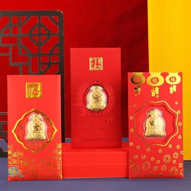 Lì xì thần tài đỏ mạ vàng - May mắn tài lộc, quà Tết 2.025 giá 5.830₫