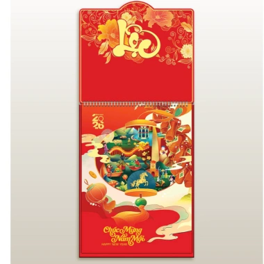 Lịch 2.026 52 tuần Lịch Tết treo tường lò xo 30x40 cm giảm giá mạnh