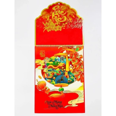 Lịch 2.026 52 tuần Lịch Tết treo tường lò xo 30x40 cm giảm giá mạnh