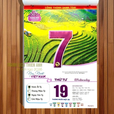 Lịch 2.026 Bloc Phong Cảnh Siêu Nét – Các size 20x30, 17x24, 14.5x20.5, 13x19 – Giá 39.000₫
