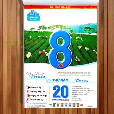 Lịch 2.026 Bloc Phong Cảnh Siêu Nét – Các size 20x30, 17x24, 14.5x20.5, 13x19 – Giá 39.000₫