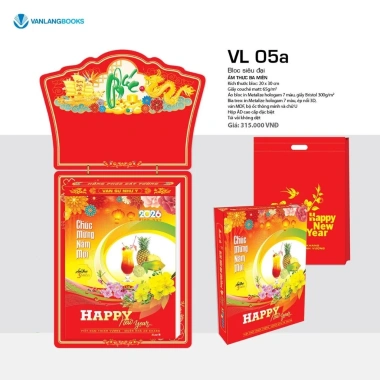 Lịch 2.026 Bloc Siêu Đại Ẩm Thực Ba Miền: Lịch Tết Treo Tường Cao Cấp Hồng Hà